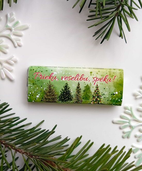 MINI PIENA ŠOKOLĀDE "PRIEKU,VESELĪBU, SPĒKU"